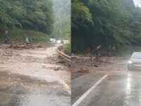 Ploaie torențială și viitură pe Transfăgărășan. Traficul a fost blocat
