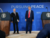 Donald Trump şi Vladimir Putin au făcut declaraţii de presă comune