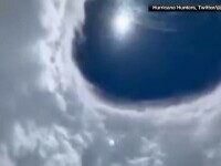 ”Vânătorii de uragane” au zburat prin ochiul ciclonului care a dat naștere furtunii Erin. Uragan de categoria 5, catastrofală