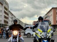 Motocicliști, șoferi și polițiști față în față la Bacău. Exercițiu comun pentru siguranța rutieră și respect în trafic