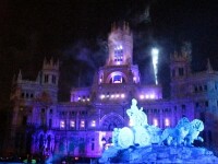 A nins cu fulgi de gaina deasupra Palatului Regal din Madrid!