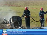 Un avion de mici dimensiuni a luat foc in timp ce incerca sa decoleze
