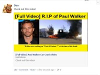 Mii de utilizatori de Facebook pacaliti cu filmulete false ilustrand moartea lui Paul Walker
