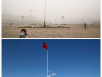 COD ROSU de alerta din cauza poluarii in China. Imagini 