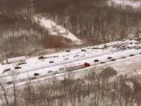 O autostrada din Michigan, blocata pret de cateva ore din cauza unui accident. 33 de autoturisme, implicate in carambol