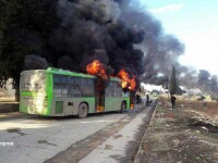 autobuze incendiate in Siria