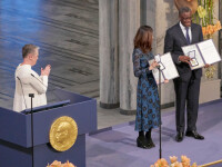 Nadia Murad şi Denis Mukwege, laureați ai Premiului Nobel pentru Pace, premiați la Stockholm