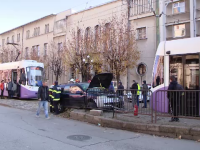 Impact violent la Timișoara, după ce un șofer nu a acord prioritate tramvaiului