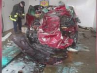 VIDEO. Un șofer a privit neputincios cum mașina sa a fost spulberată într-o spălătorie