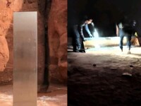 FOTO. Momentul în care monolitul din Utah a fost îndepărtat, surprins de un fotograf. Cine l-a luat