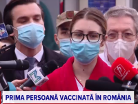 Prima persoană din România vaccinată împotriva COVID: ”Nu a durut absolut deloc”