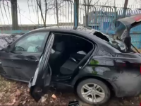 Mașină distrusă într-un accident în Târgoviște. Ce s-a întâmplat