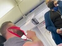 Un bărbat a urcat în avion cu o pereche de bikini roșii pe față, în loc de mască. Ce a urmat. VIDEO