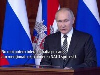 Vladimir Putin amenință că va da ”un răspuns militar” la ”acțiunile agresive ale Occidentului”: ”Situația s-a tot înrăutățit”