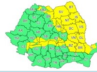 Coduri galbene de ninsori semnificative și polei au fost emise pentru mai multe județe din România