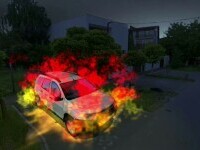masina incendiata