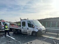 Tragedie pe Autostrada A2: O femeie a murit după ce s-a lovit de o mașină care făcea lucrări pe drum