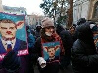 Mikheil Kavelashvili, proteste tbilisi