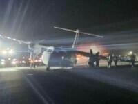 Un avion a derapat și a luat foc pe pista unui aeroport din Canada. Primele imagini de la fața locului | VIDEO