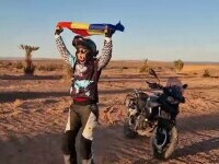 Claudia și Alex, soții motocicliști care au parcurs 4.000 de kilometri până în Maroc, fluturând drapelul României