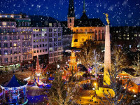 O mică țară europeană, mai puțin vizitată, renumită pentru târgurile magice de Crăciun. Transportul public este gratuit