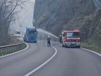 Pericol la Călimănești, traficul e blocat pe DN1. O cisternă cu GPL are pierderi de gaze. S-a emis RO-Alert | VIDEO