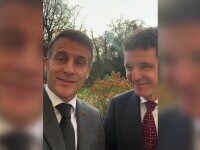 Nicușor Dan l-a învățat să vorbească în română pe Emmanuel Macron. Ce l-a pus să spună. VIDEO