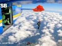 Un parașutist a rămas agățat de coada avionului, după un salt ratat. Cum a reușit să se elibereze
