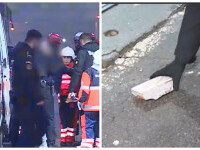 Un bărbat s-a urcat pe acoperișul Gării de Nord și a început să arunce cu pietre. A rănit o femeie și a avariat multe mașini