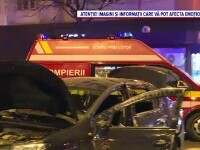 Accident în centrul Capitalei: trei persoane rănite după ce o maşină s-a răsturnat