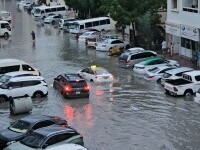 O furtună rară a lovit Emiratele Arabe Unite. Inundații și zboruri perturbate pe aeroportul din Dubai. FOTO&VIDEO