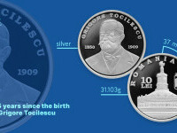 Banca Naţională a României lansează o monedă din argint cu o valoare nominală de zece lei, care costă 660 de lei