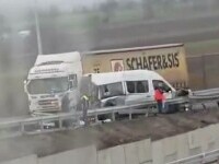 Accident în lanț pe A7, la o oră după ce a fost inaugurat tronsonul Focșani - Adjud