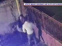 Momentul în care un bărbat din județul Sibiu este omorât în plină stradă, în noaptea de Ajun, după o bătaie violentă