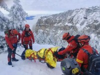 Intervenţie dramatică în Piatra Craiului. Un turist a murit în urma unui stop-cardiorespirator pe un traseu. FOTO & VIDEO