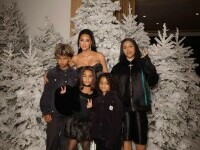 Kim Kardashian, fotografii rare alături de cei patru copii. Ședință foto în conacul său de 60 de milioane de dolari. FOTO