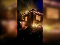 Un bărbat din județul Harghita a fost găsit carbonizat, după ce întreaga locuință i-a fost cuprinsă de flăcări. GALERIE FOTO