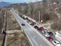 Trafic infernal pe DN1, în Prahova. Zona în care șirul de mașini este mult mai lung de 8 kilometri