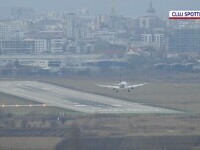 Explicația unui pilot pentru aterizarea virală de la Cluj-Napoca. De ce avionul era „strâmb”