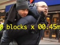 L-au carat in spate dintr-o parte in alta a Manhattanului! VIDEO