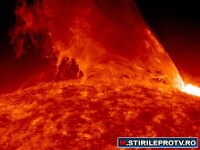 O masa solara care ar putea starni o furtuna geomagnetica vine spre noi cu 1400 km/h. Video HD NASA