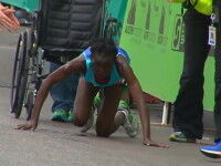 Ambitia uriasa a unei atlete din Kenya, care a ocupat locul trei dupa ce s-a tarat in genunchi pana la linia de sosire