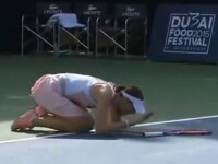 Iesire nervoasa la turneul de tenis din Dubai: Andrea Petkovic a aruncat cu racheta intr-un arbitru de linie. VIDEO