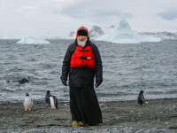 Dupa Papa Francisc, patriarhul Rusiei s-a intalnit cu un pinguin. De ce a ajuns seful Bisericii Ruse la Polul Sud