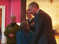 Obama si batranica de 106 ani