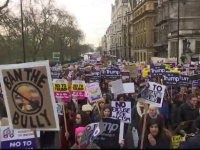 Proteste la Londra fata de ordinul prin care Trump interzice intrarea in SUA a cetatenilor din sapte tari musulmane