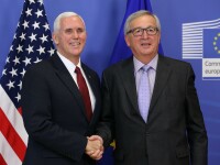 Mike Pence si Jean-Claude Juncker - Getty