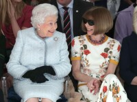 Regina Elisabeta, alături de Anna Wintour, la Săptămâna Modei de la Londra