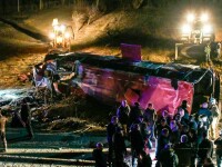 Tragedie pe șosea în Macedonia de Nord. 13 oameni au murit într-un autocar