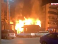 Două spații comerciale din Caracal, făcute scrum într-un incendiu
